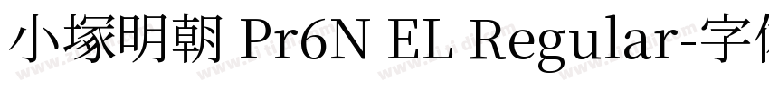 小塚明朝 Pr6N EL Regular字体转换